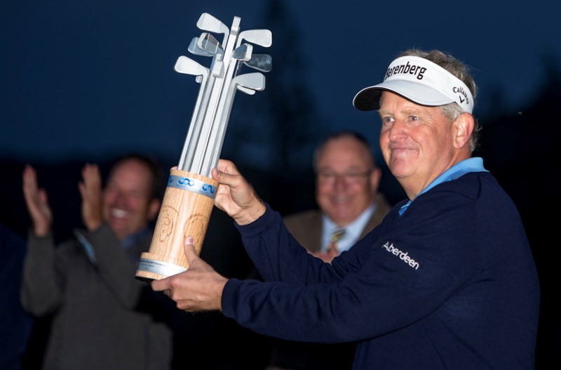 Colin Montgomerie of Scotland won the PGA Tour Champions event at Bear Mountain in Langford on Sunday. Sept. 25, 2016