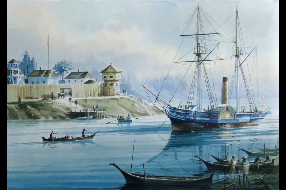Fort Victoria, painting by Harry Heine. Reprinted with permission of TouchWood Editions