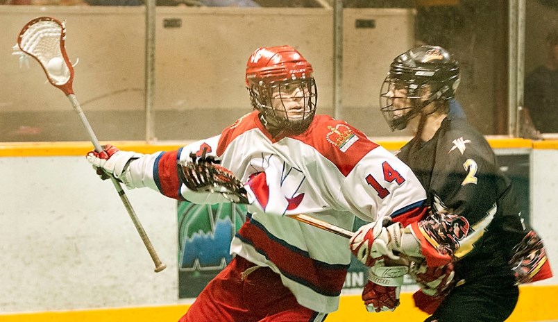 New Westminster junior Salmonbellies Jeremy Bosher, left, was one of 26 players named to Team Canada's field lacrosse team that will play a pair of exhibition games later this month in Colorado.