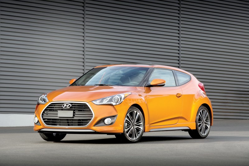Fans of symmetry might be thrown off by the three-door design of the Hyundai Veloster, but the quirky set-up actually suits this sporty little hatchback quite well. The Turbo version adds a tuned up suspension and more power, giving this asymmetrical character some more charm. It is available at Jim Pattison Hyundai in the Northshore Auto Mall. photo supplied