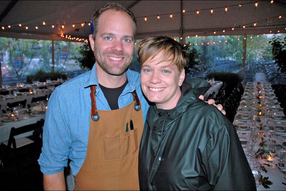 Homer Street Café’s Tret Jordan and Burdock and Co.’s Andrea Carlson were among the city’s top chefs who participated in Sole Food Farm’s An Evening in the Orchard event at Main Street and Terminal.