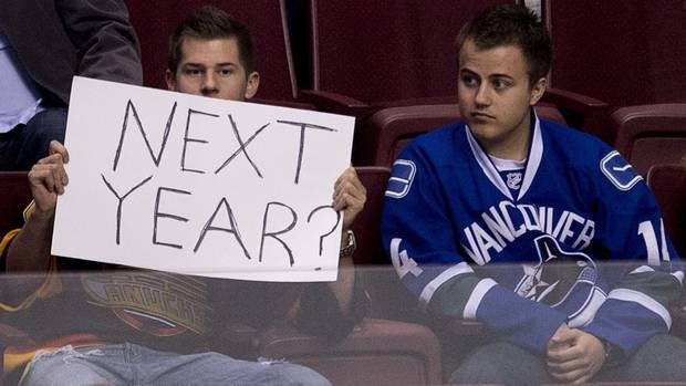 Sad Canucks fans