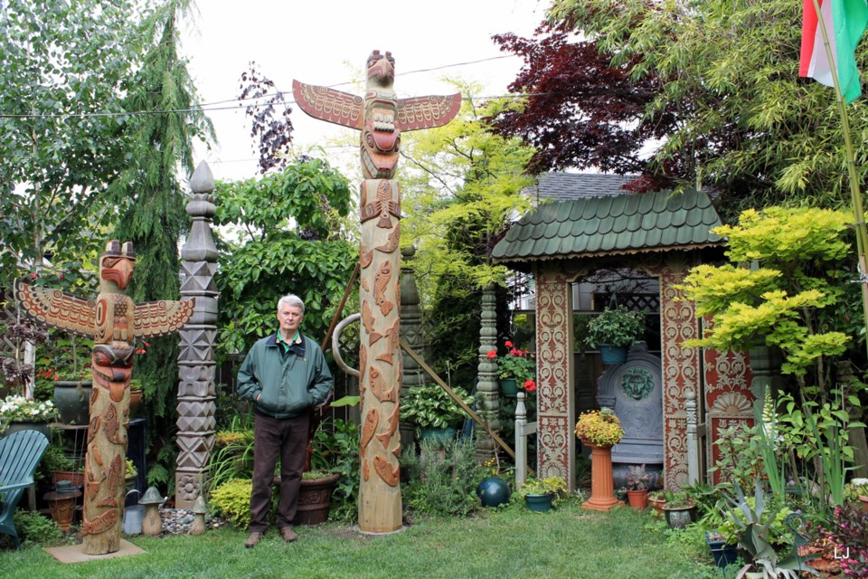 Les Jozsa carved this totem pole as a symbol of the journey he and more than 200 other Hungarians took to UBC.
