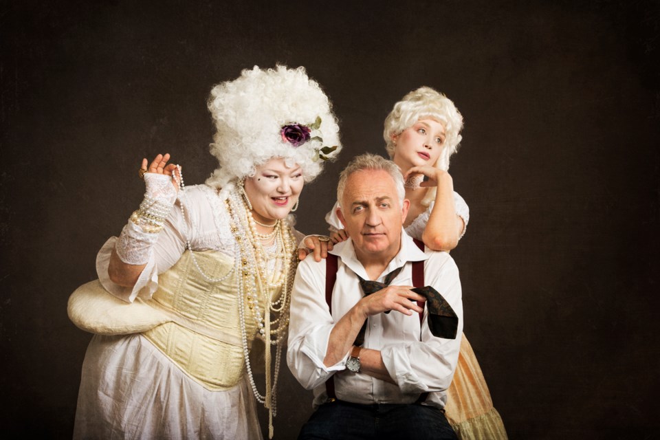 Rose-Ellen Nichols, Bramwell Tovey and Elaina Moreau in City Opera Vancouver’s The Lost Operas of Mozart.