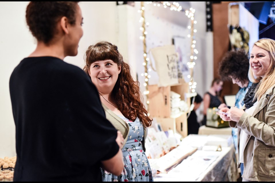 Rachel Dian was one of the two dozen vendors at the first Union LGBT+ Wedding Show at Beaumont Studios this past Saturday. Dian creates stationery under her business name Fox and Fancy. Photograph by: Rebecca Blissett