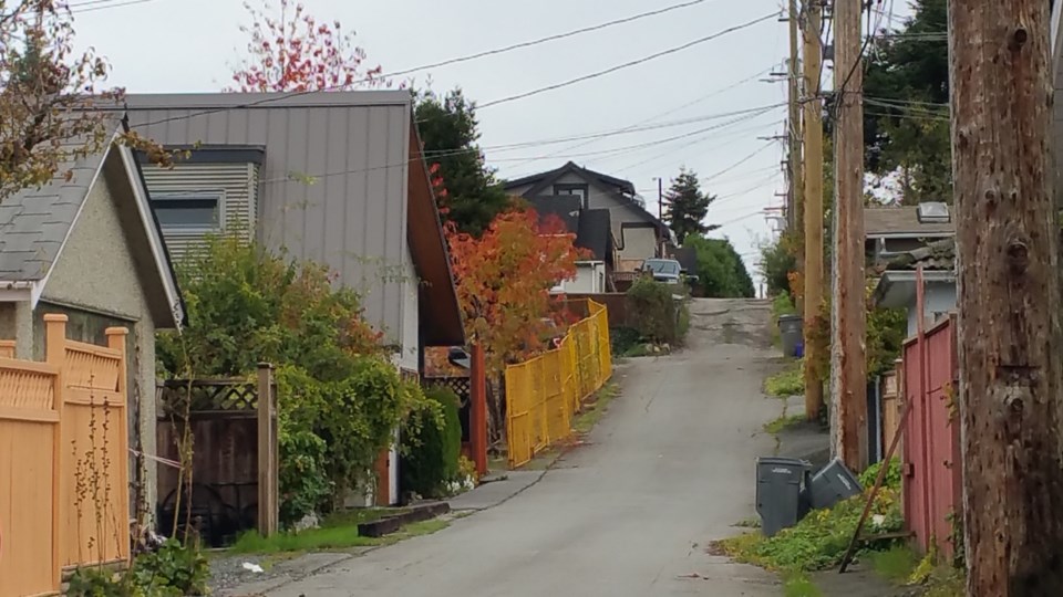 As more laneway houses are built, we can expect the appearance of lanes to improve. Photo Michael Ge