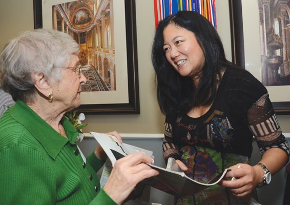 Olga Kotelko and MLA Naomi Yamamoto
