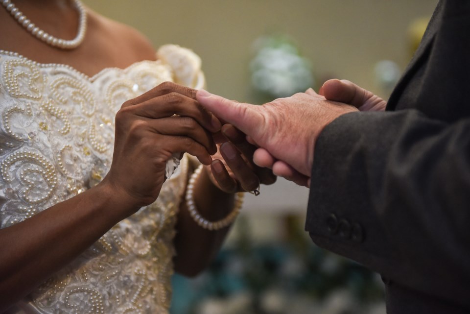 A mass wedding of 15 bride and grooms was held at St. Mary’s Parish. Most of the couples were alread