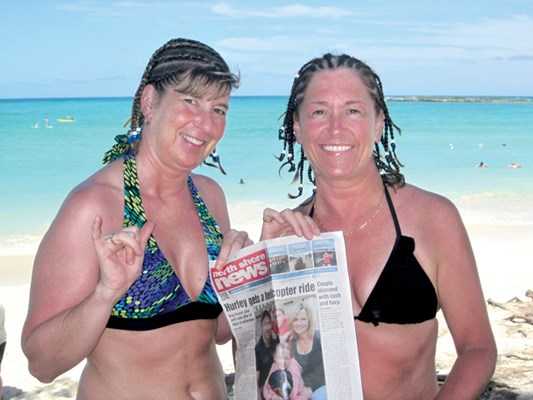 Sharon Killick and Lynne Kellerman hang out in Waikiki, Honolulu.