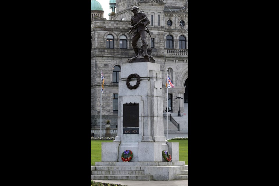 Victoria's cenotaph was unveiled in 1925, with its plaques updated to reflect the Second World War and Korean conflict.