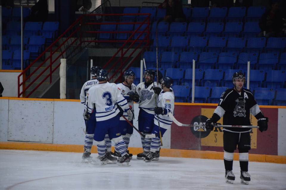 The Fort St. John Flyers won their third game of the North Peace Hockey League season on Saturday night at North Peace Arena.