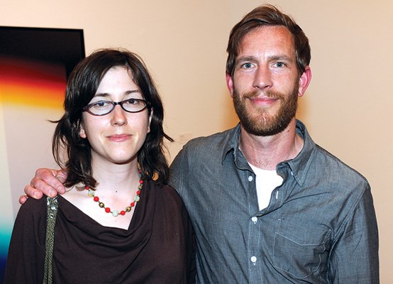 Exhibiting artist Allison Hrabluik and Damian Moppett