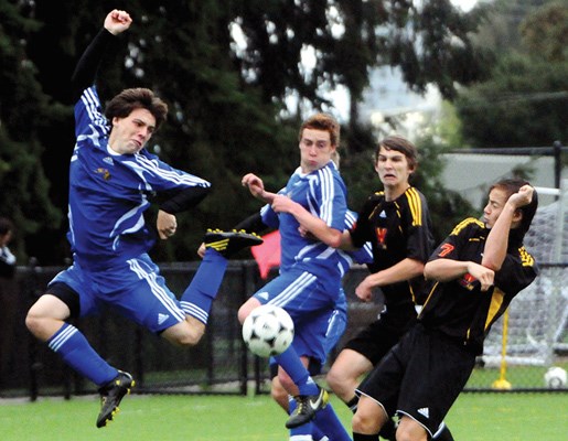 Players from both teams appear to be bracing for an impact.