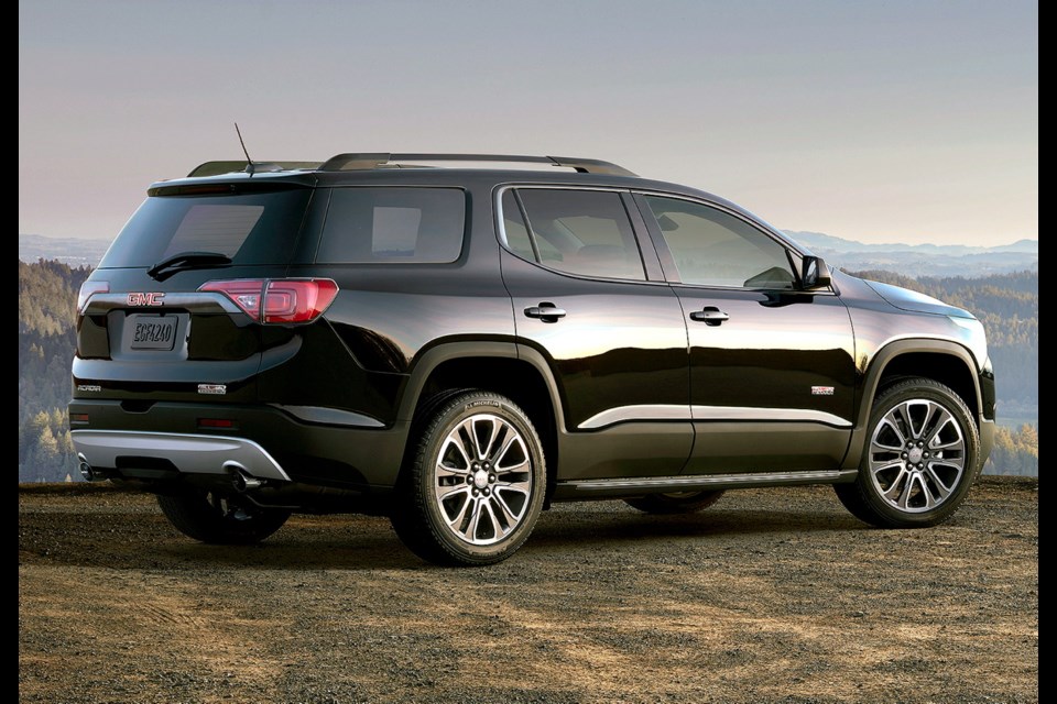 The Acadia&rsquo;s All Terrain model is heavy on the black paint and trim and is specially equipped for off-road duty.