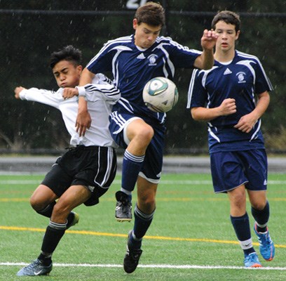 The Sentinel and Windsor senior boys soccer teams clashed Oct. 15 on the Windsor turf field. Sentinel racked up a 4-1 win over the Dukes to solidify their first-place standing.