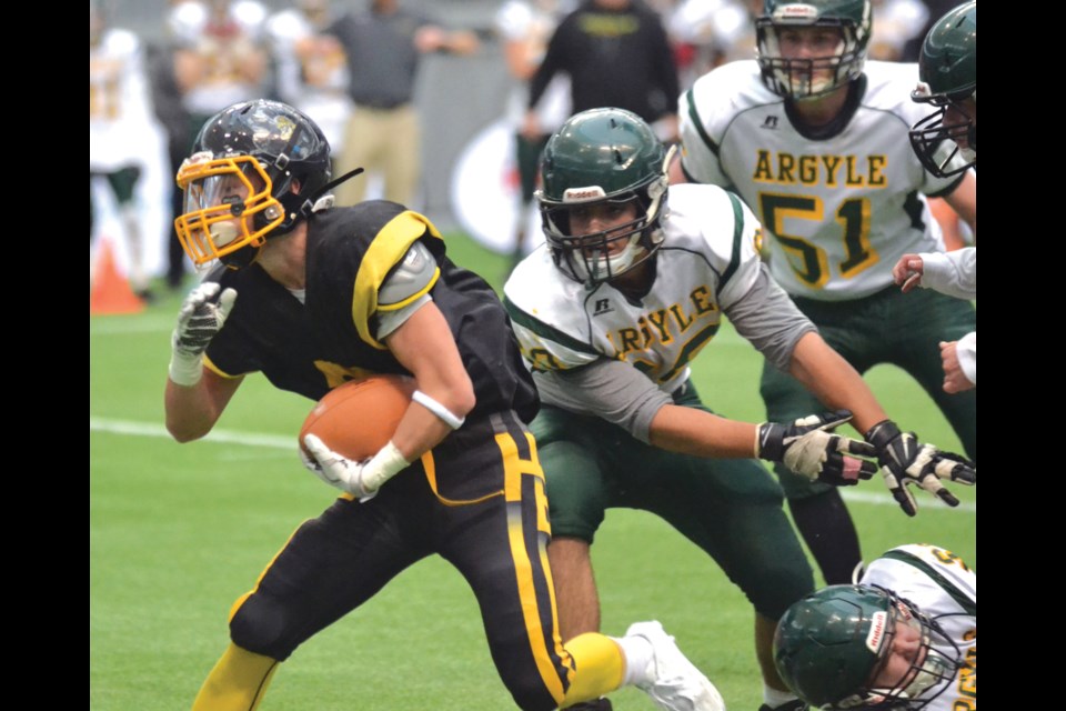 Reece Mok scored the winning touchdown in Hugh Boyd's 26-20 quarter-final win over Argyle last Saturday at B.C. Place Stadium.
