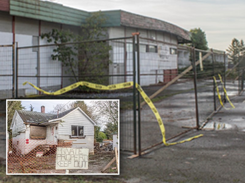 derelict buildings