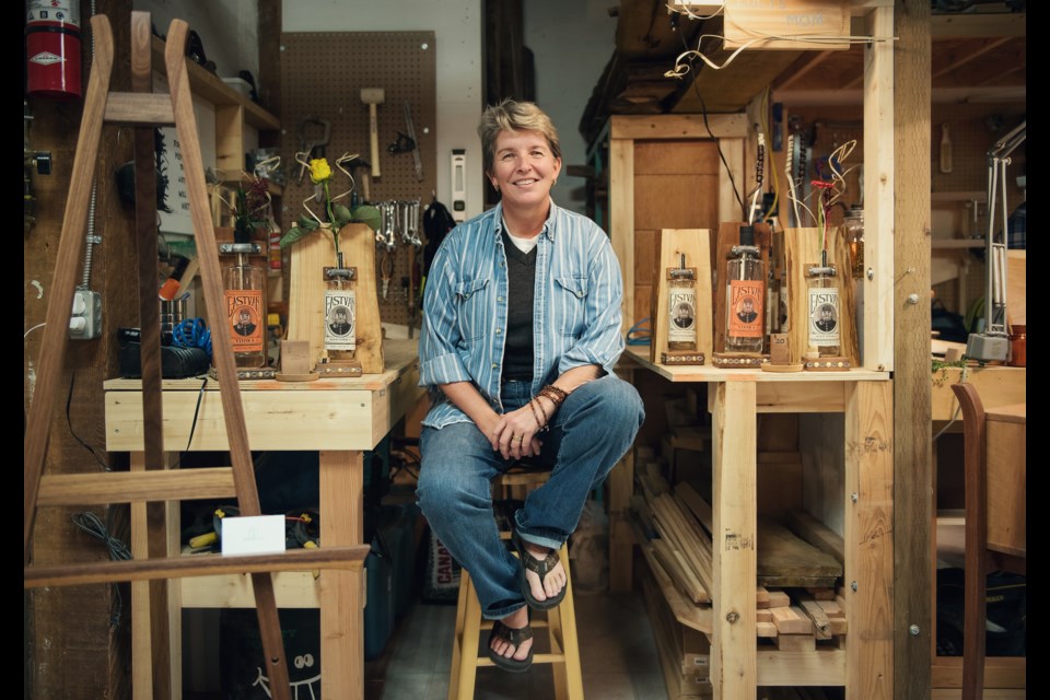 Marilyn Oberg is part of the Woodshop Workers Co-Op, located in the Mergatroid Building. The building’s artists were part of the 20th annual Eastside Culture Crawl held this past Thursday to Sunday. Photo Rebecca Blissett