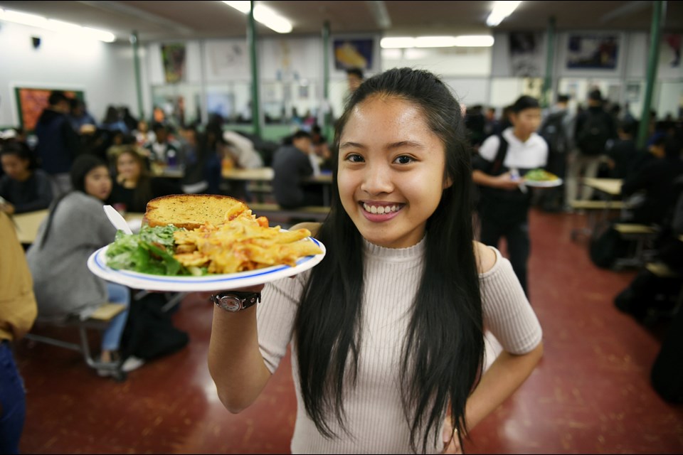 Grade 12 Killarney student Janelle Huinda presented the idea of Meatless Mondays to the school’s environment club. Photo Dan Toulgoet