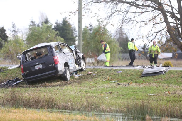 Delta police are investigating another accident on Ladner Trunk Road that has sent one person to hospital with serious injuries.