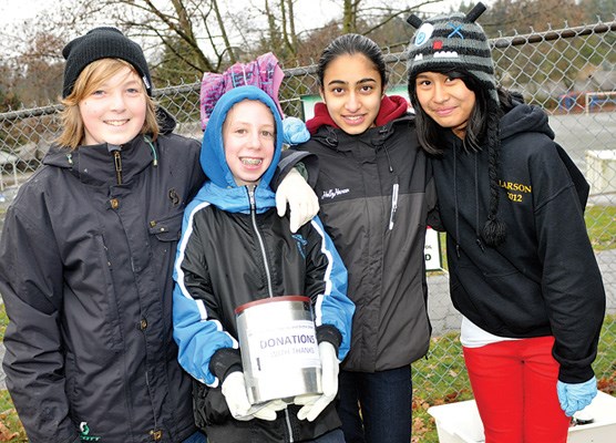 Larson students Ben Bourgeouis, Elizabeth Kilburn, Jessie Bawa and Izabelle Bala