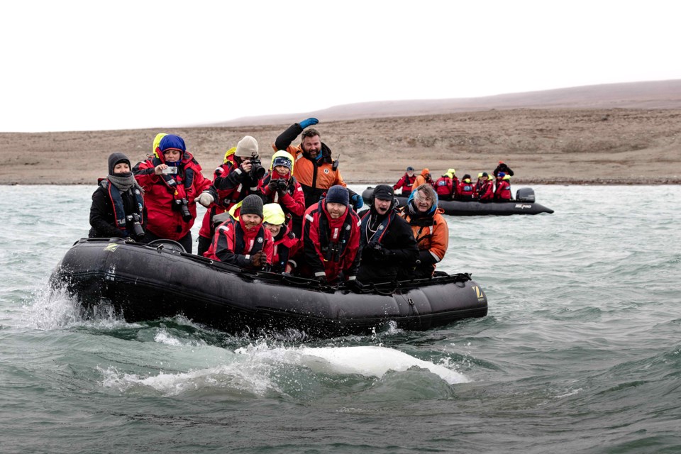 Passengers with One Ocean Expeditions get a close up look at wildlife.