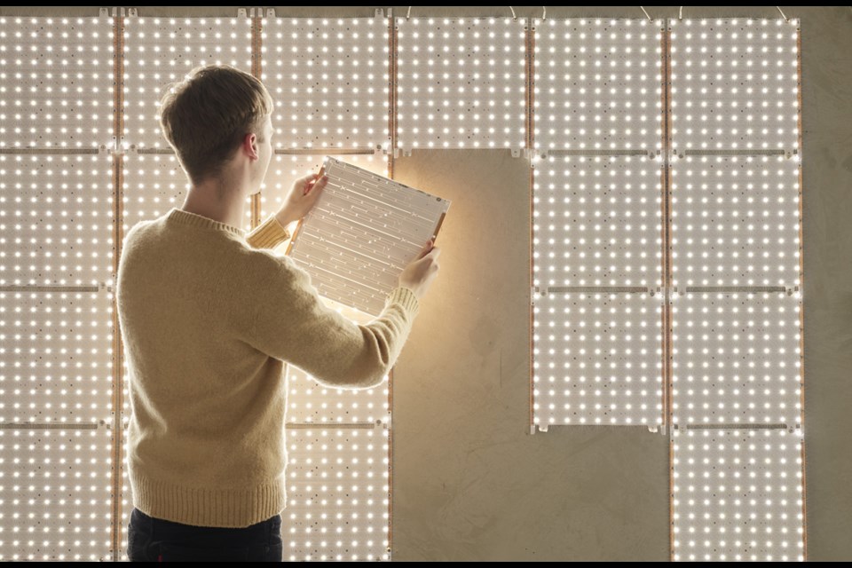 With a thickness of about 10 to 12 sheets of paper, Cooledge Lighting’s light tiles provide a flexible solution for architects who can now provide illumination in a myraid of different ways. Photo submitted
