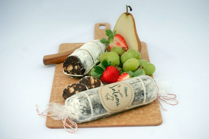 This chocolate salami by Well Seasoned Gourmet Food Store is a popular Italian and Portuguese dessert.