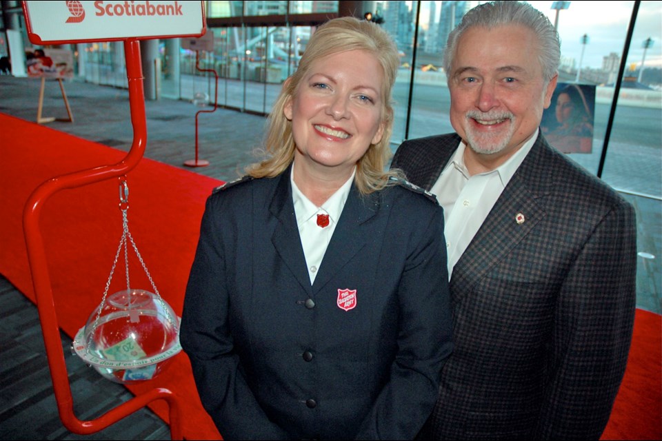 Salvation Army’s Patricia Cuff and Thomas Skidmore kicked off their annual $4-million Christmas Campaign at the Vancouver Convention Centre. Their kettle boiled over with a reported $315,000 raised at the morning luau.