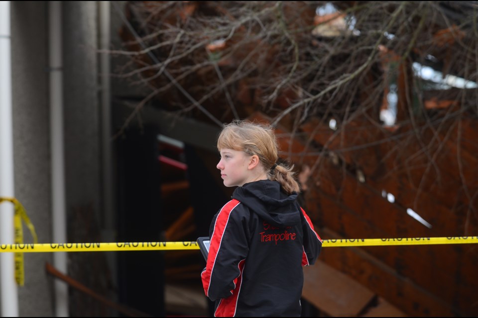 Many community members, including members of the Shasta Trampoline Club, visited Queen's Park on Tuesday to see the aftermath of the Arenex collapse for themselves.