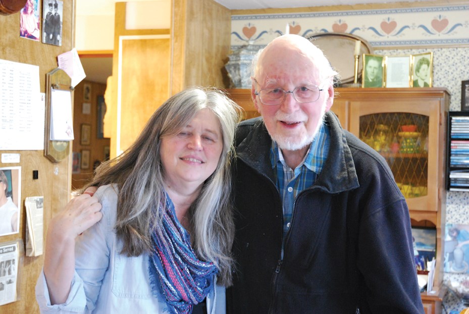Shannon Barker poses with her dad Terry at his Sechelt home just hours after finding out he’d gotten a long-term care bed at Shorncliffe.