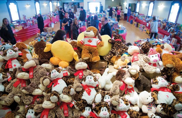 The East Delta Hall was turned into a toy store last week for the annual Deltassist Toy Depot.