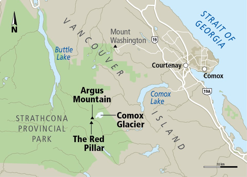 Map - Strathcona Provincial Park, Comox Glacier