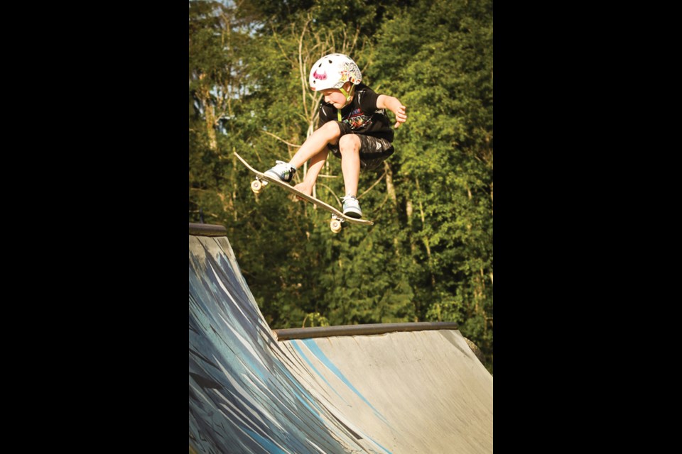 Imari ‘Mars’ Wensel, age 10, in David ‘Hallywood’ Hallstead’s Sk8 Skool.