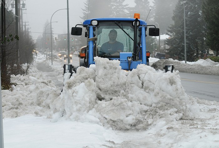 snow sidewalk