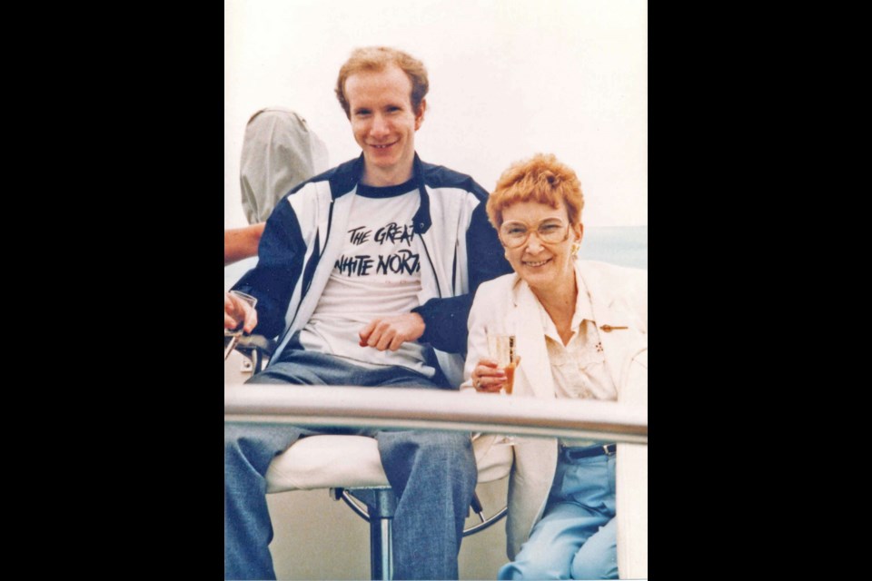 Roderick MacIsaac and mother Marion circa 1987, when he was a student at Camosun College.