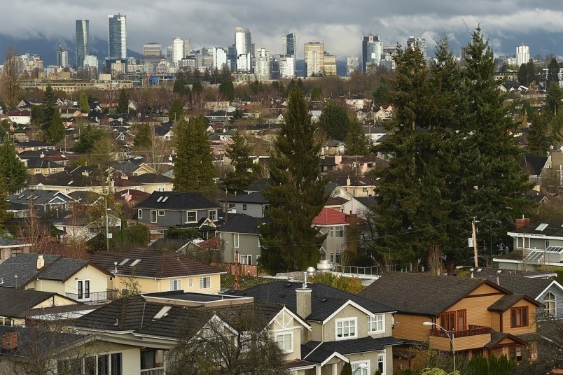 Vancouver homes and skyline