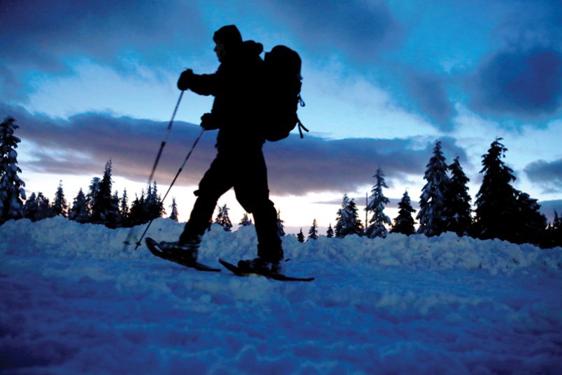 Mount Seymour snowshoer