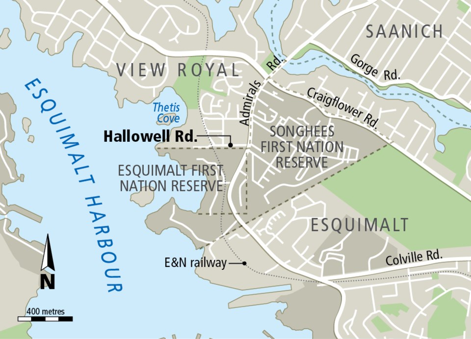 map - Hallowell Road, View Royal