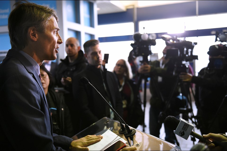 Mayor Gregor Robertson gave his first media availability of the year Tuesday since returning from vacation. Photo Dan Toulgoet