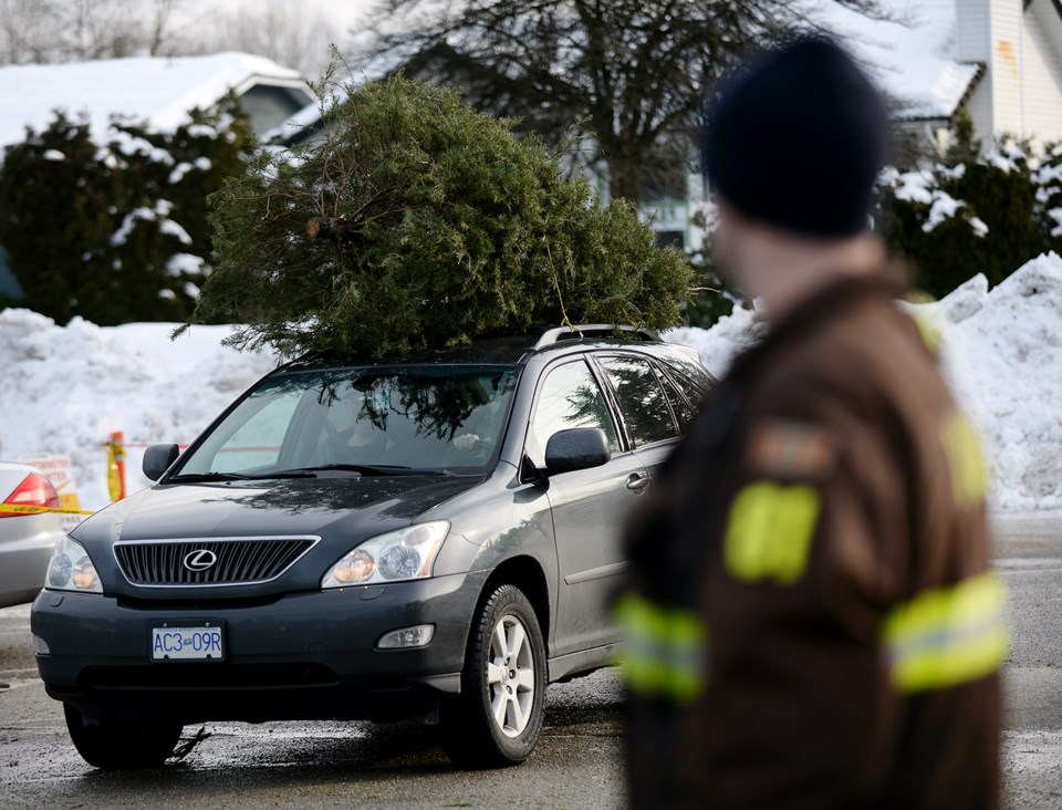 New Westminster firefighters charitable society tree chipping