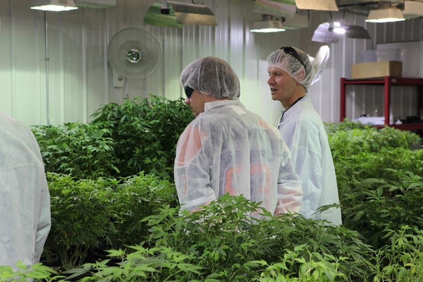Aurora Cannabis vice-president Cam Battley (right): Vancouver firm is building an Alberta grow-op the size of nine football fields | Aurora Cannabis