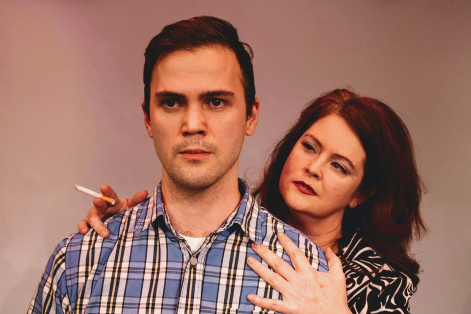 Thomas Gage as Benjamin Braddock and Lori Watt - a former New Westminster school trustee - as Mrs. Robinson in the White Rock Players' Club production of The Graduate.