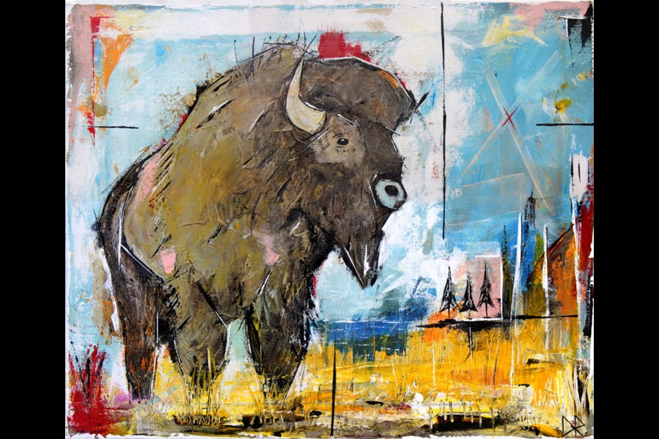 Work by David Righton is part of the new Shedding Layers exhibition at Deer Lake Gallery.