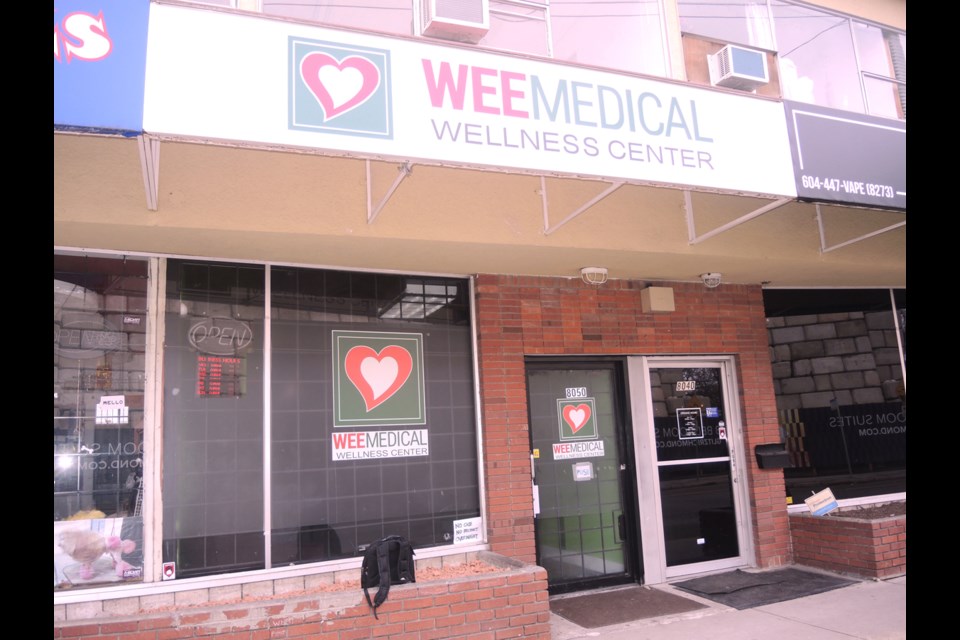 The WeeMedical Wellness Center on Anderson Road, just across the street from Richmond City Hall, had received multiple violation tickets from bylaw officers for operating without a licence.