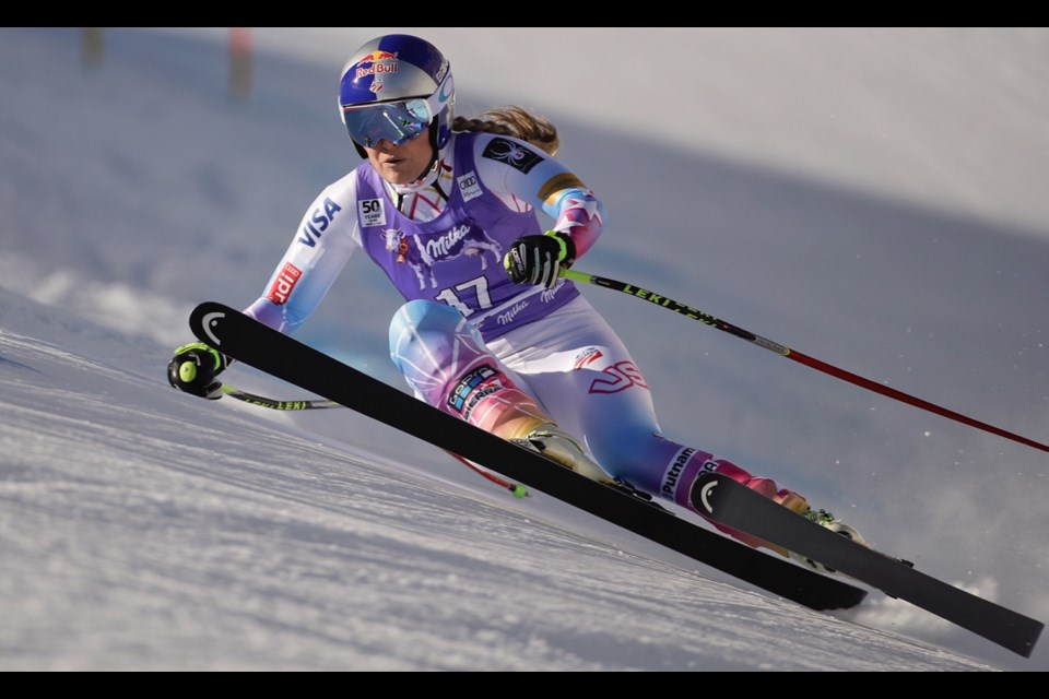 Lindsey Vonn is set to race when new and more dynamic television graphics are unveiled Tuesday at the women's super-G event which opens the two-week world championships at St. Moritz, Switzerland.