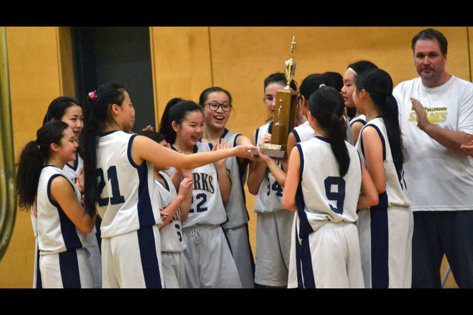 With a dominant run in Richmond play now completed, city champion Steveston-London will turn its attention to next week's Vancouver and District Bantam Girls Basketball Championships.