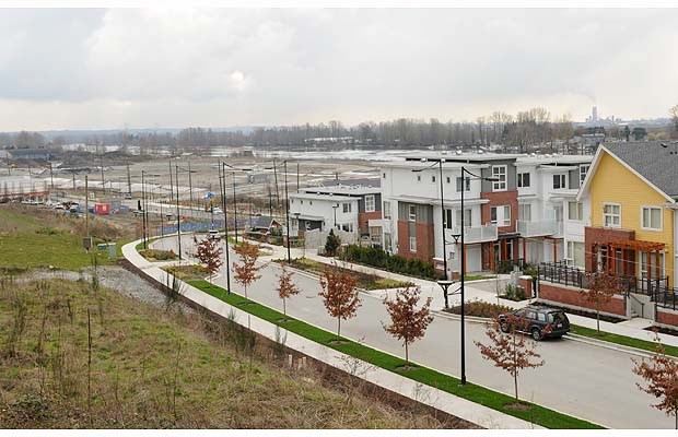 If development plans unfold as expected over the next two decades, River District, encompassing 130 acres between Kerr Street and Boundary Road south of Marine Way, will teem with people and activity.