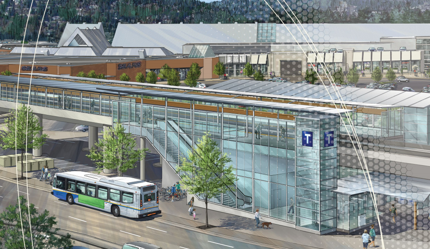 The Evergreen Line opened in December, costed $1.43 billion and stretches 11 kilometres. Image B.C.