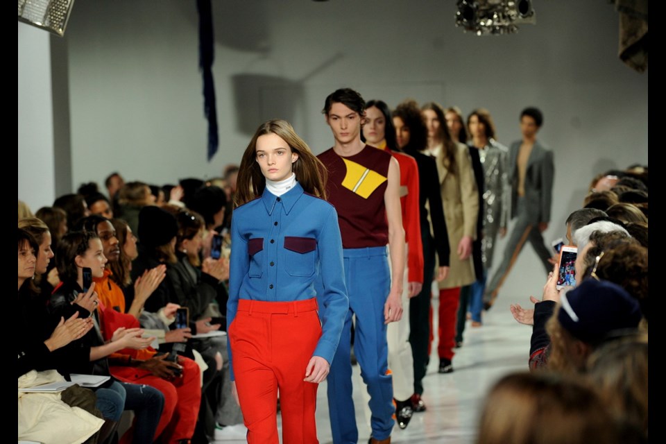 The Calvin Klein fashion collection is modelled during Fashion Week in New York.